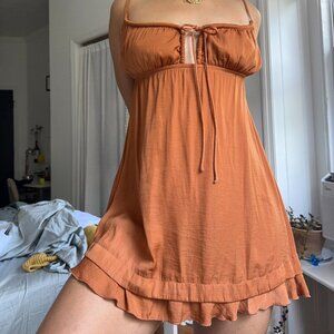 Burnt Orange Mini Dress